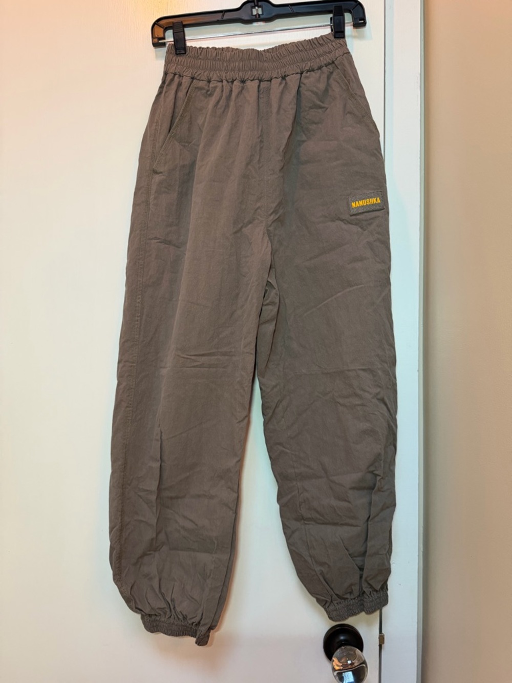Nanushka Olive Green Track Joggers